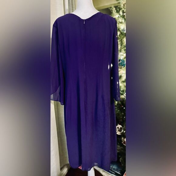 Grace Karin Purple Sheath Dress with Bell Sleeves - Picture 6 of 6